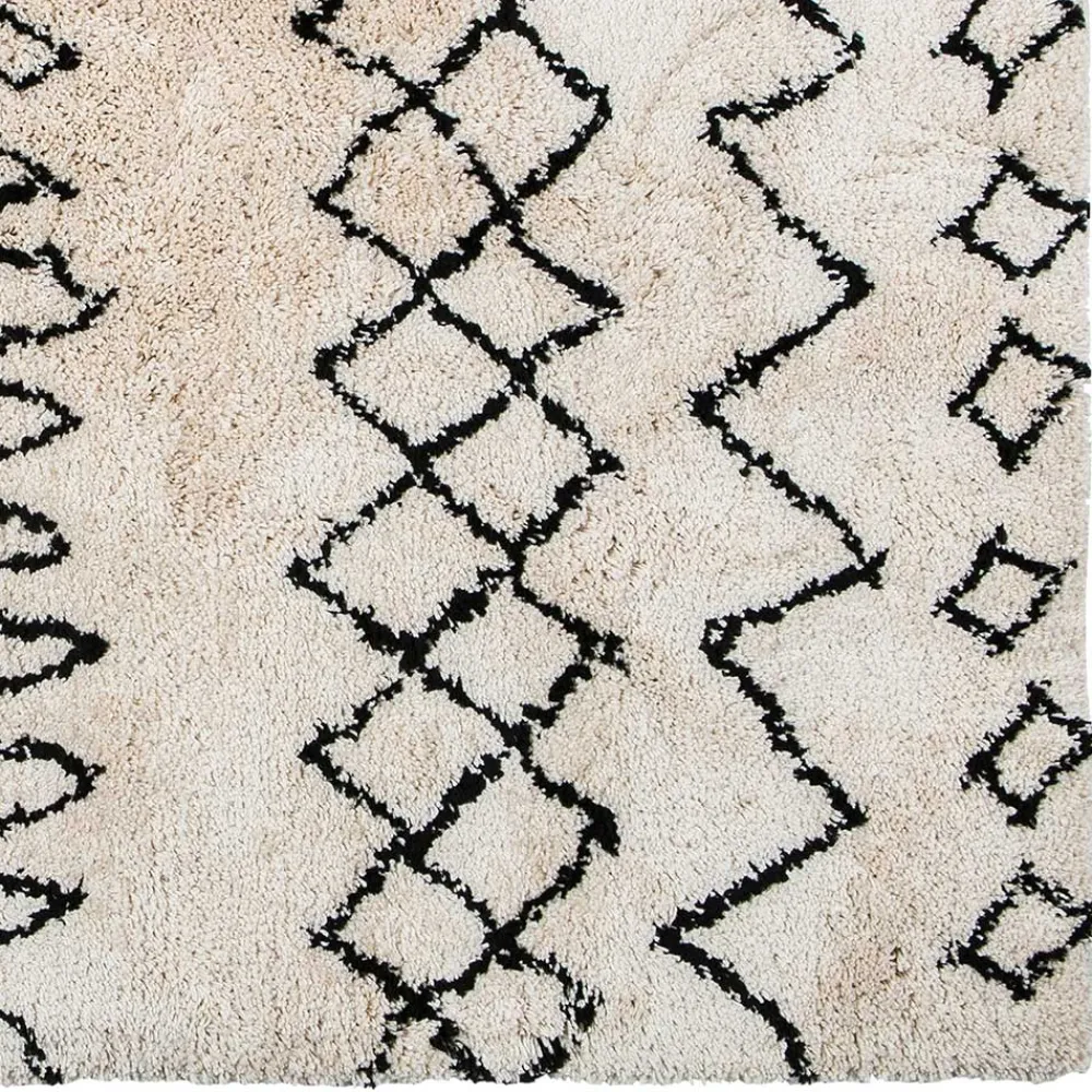 Wohnen Teppiche*Teppich in Offwhite und Schwarz - Pless