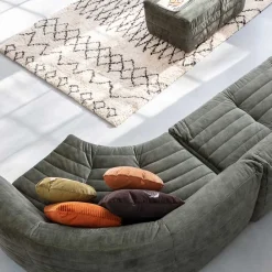 Wohnen Teppiche*Teppich in Offwhite und Schwarz - Pless