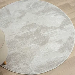 Wohnen Teppiche*Teppich in Rund - Creme und Beige - Anita