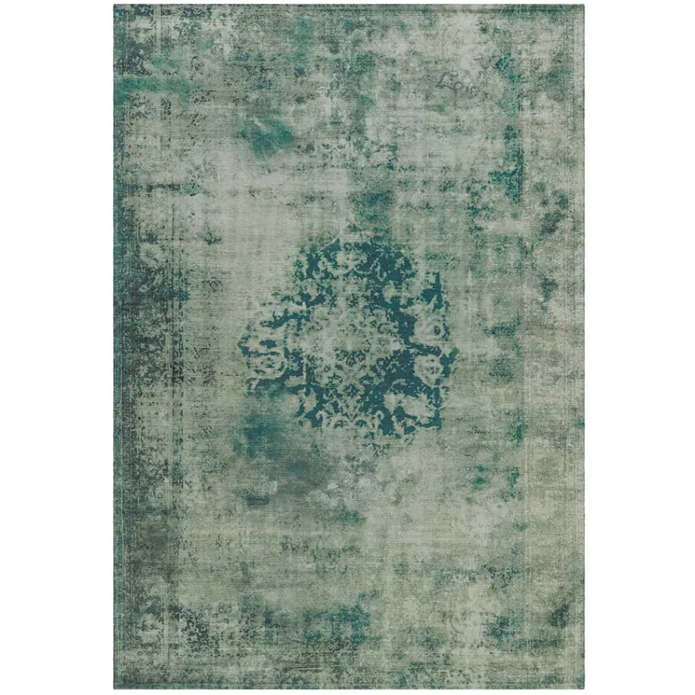 Wohnen Vintage Möbel|Teppiche*Teppich in verwaschener Optik in Grün Grau - Koprana