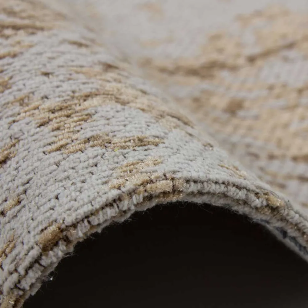 Wohnen Teppich in Vintage Used Optik - Beige & Hellbraun - Lurymia