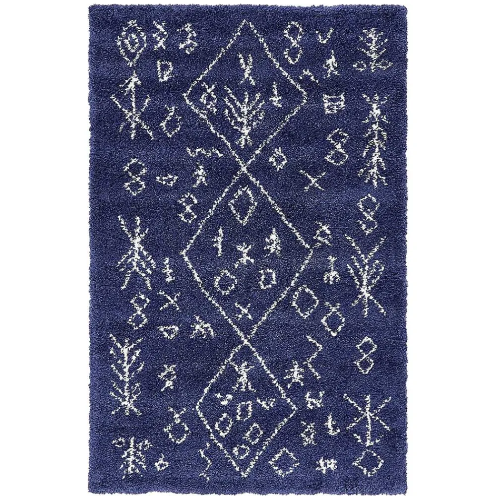 Wohnen Teppiche*Teppich Läufer im Ethno Design in Blau - Avior