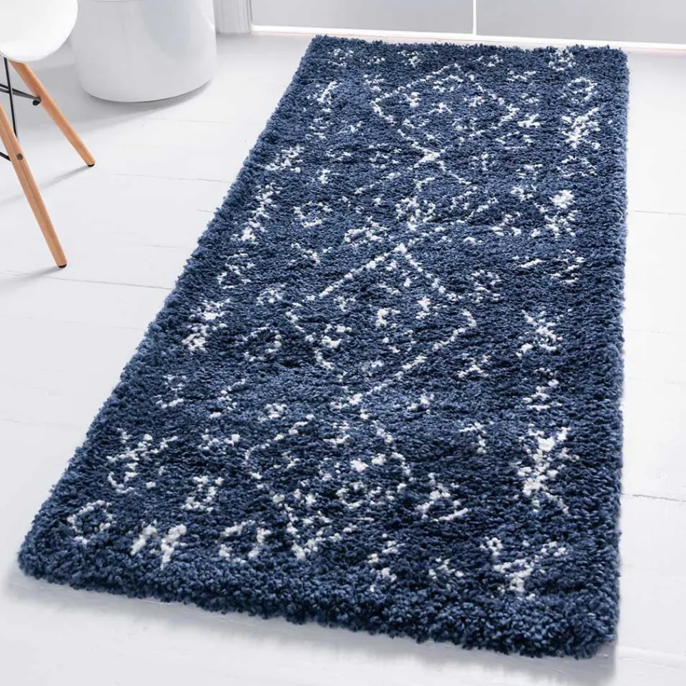 Wohnen Teppiche*Teppich Läufer im Ethno Design in Blau - Avior