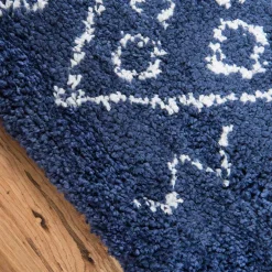 Wohnen Teppiche*Teppich Läufer im Ethno Design in Blau - Avior