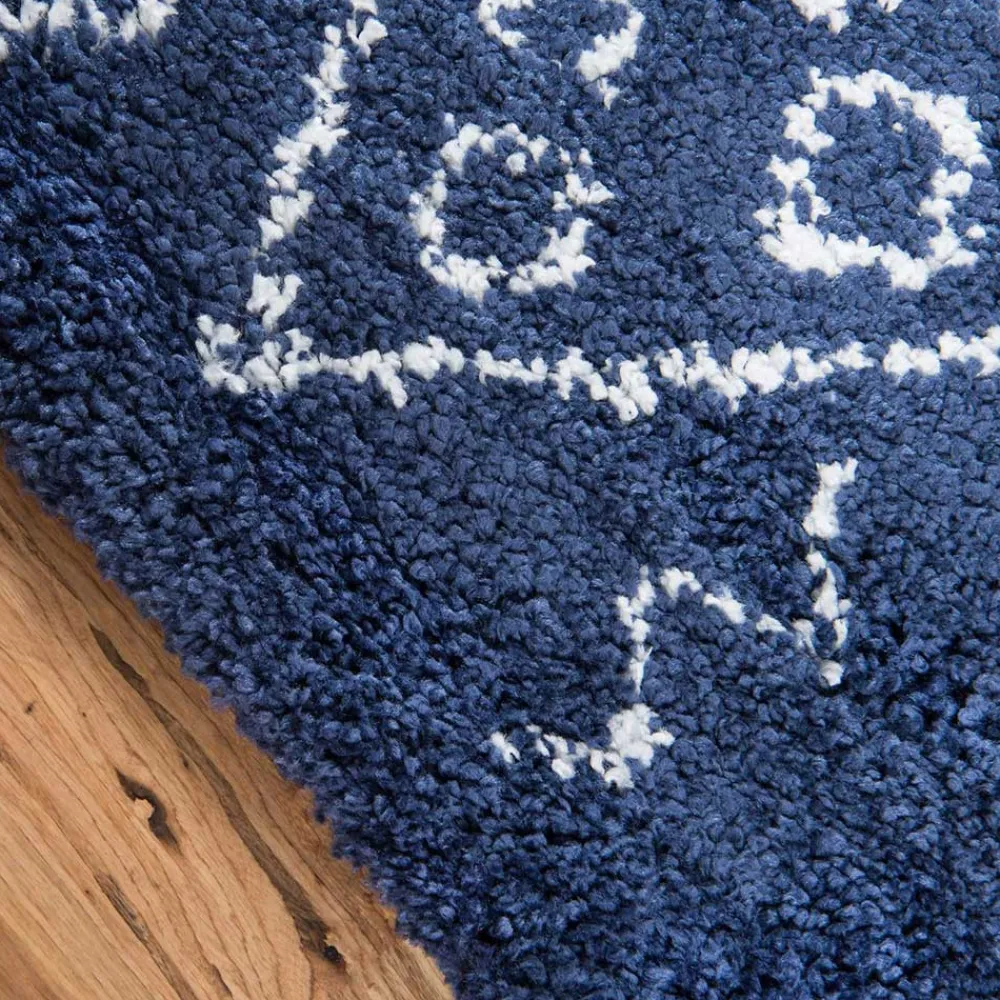 Wohnen Teppiche*Teppich Läufer im Ethno Design in Blau - Avior