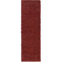 Wohnen Teppiche*Teppich Läufer in Dunkelrot Hochflor - Carina