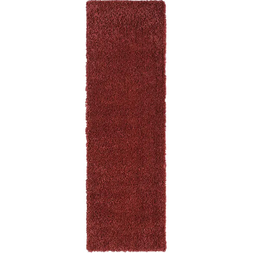 Wohnen Teppiche*Teppich Läufer in Dunkelrot Hochflor - Carina