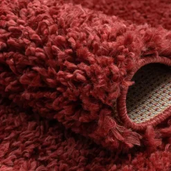 Wohnen Teppiche*Teppich Läufer in Dunkelrot Hochflor - Carina