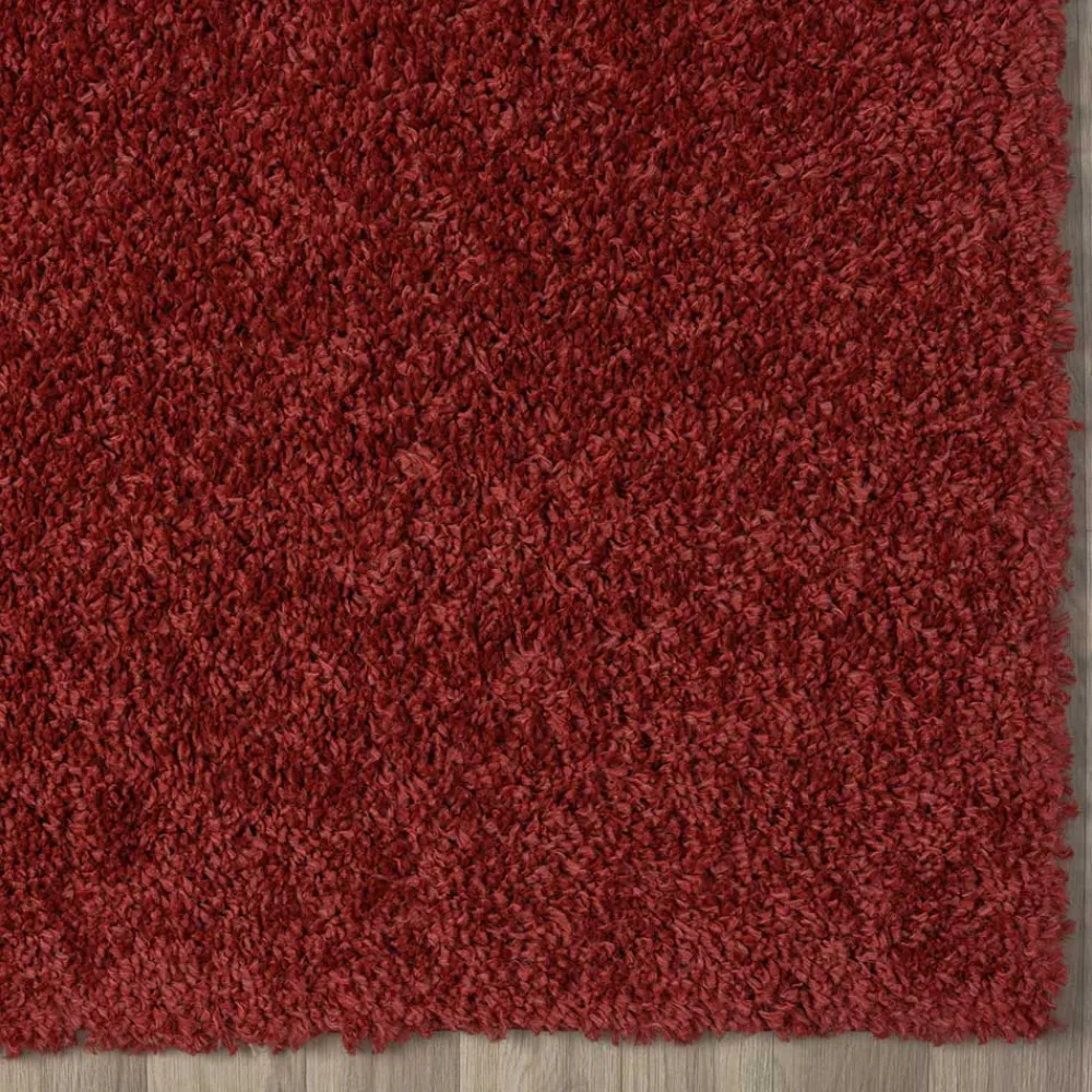 Wohnen Teppiche*Teppich Läufer in Dunkelrot Hochflor - Carina