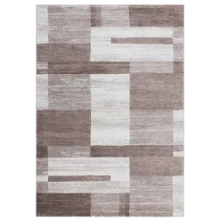 Wohnen Teppich mit abstraktem Muster in Beige Tönen - Leno