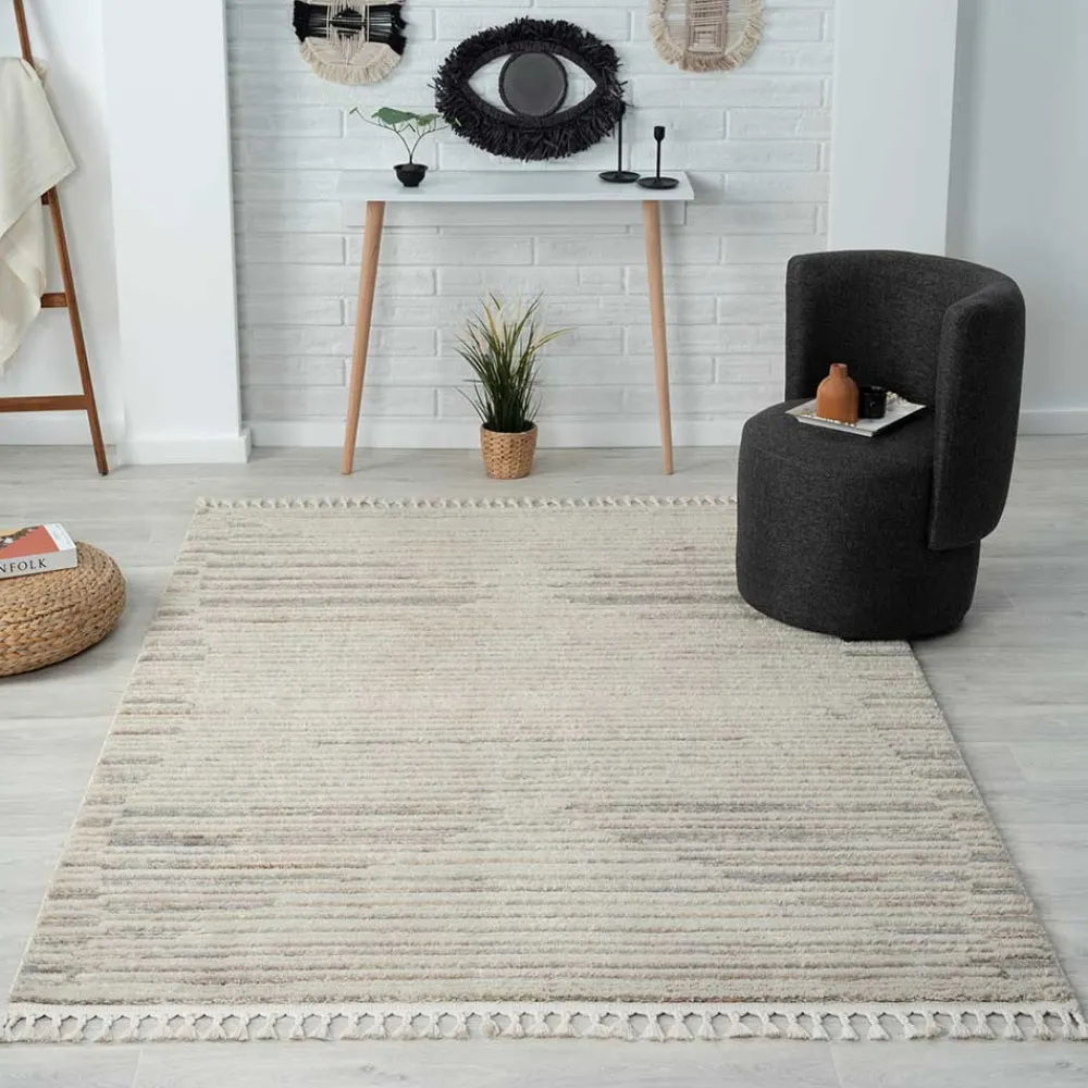 Wohnen Teppiche*Teppich mit Fransen an den kurzen Seiten - Maico