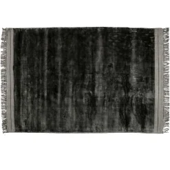 Wohnen Teppich mit Fransen in Anthrazit - Haigon