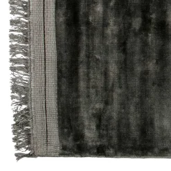 Wohnen Teppich mit Fransen in Anthrazit - Haigon