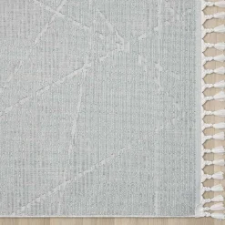 Wohnen Teppich mit Fransen in Beige & Grau - Fulivia