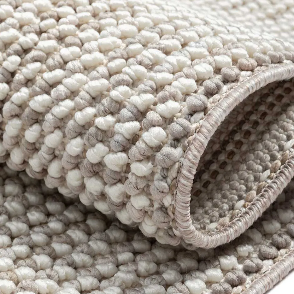 Wohnen Teppich mit Fransen in Weiß und Hellgrau - Vergil