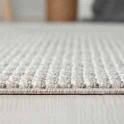 Wohnen Teppich mit Fransen in Weiß und Hellgrau - Vergil