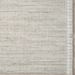 Wohnen Teppich mit Fransen in Weiß und Hellgrau - Vergil