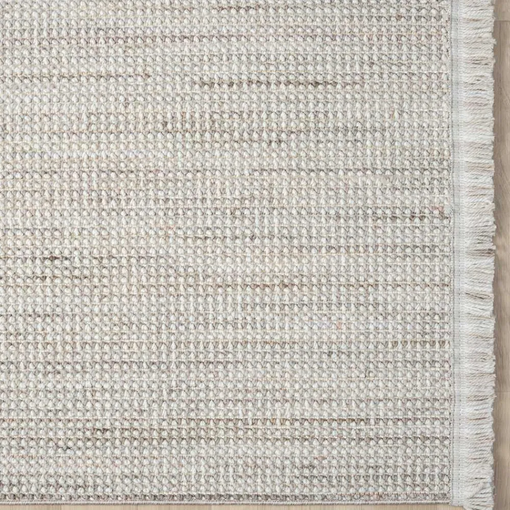 Wohnen Teppich mit Fransen in Weiß und Hellgrau - Vergil