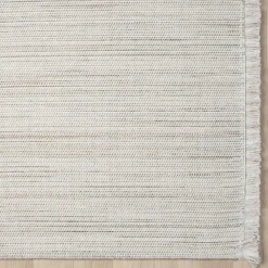 Wohnen Teppich mit Fransen in Weiß und Hellgrau - Vergil