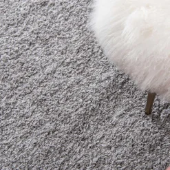 Wohnen Teppich mit Hochflor in Hellgrau - Sirias