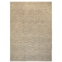 Wohnen Teppich mit modernem Rautenmuster aus Baumwolle - Zalabete