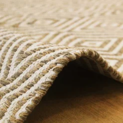 Wohnen Teppich mit modernem Rautenmuster aus Baumwolle - Zalabete