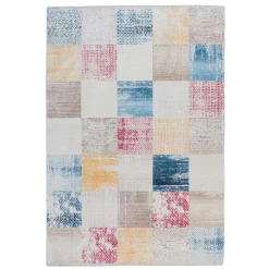 Wohnen Teppiche*Teppich mit Quadratmuster mehrfarbig - Carmian