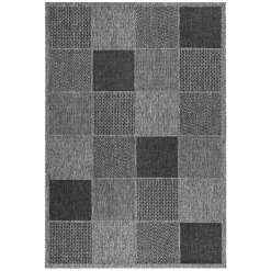 Wohnen Teppiche*Teppich mit Quadratmuster in Silbergrau Grau - Lydija