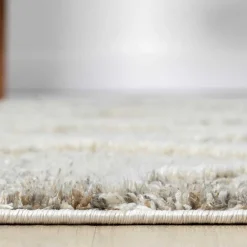 Wohnen Skandinavische Möbel*Teppich mit Rautenmuster in Weiß & Hellgrau - Freshna