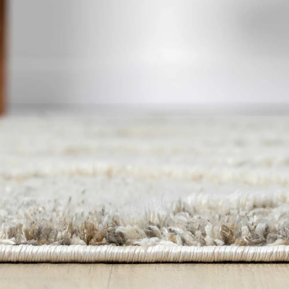 Wohnen Skandinavische Möbel*Teppich mit Rautenmuster in Weiß & Hellgrau - Freshna