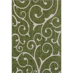 Wohnen Teppiche*Terrassen Teppich in Oliv Grün und Cremeweiß - Duran