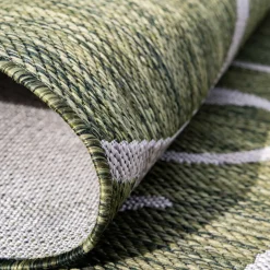 Wohnen Teppiche*Terrassen Teppich in Oliv Grün und Cremeweiß - Duran