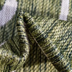 Wohnen Teppiche*Terrassen Teppich in Oliv Grün und Cremeweiß - Duran