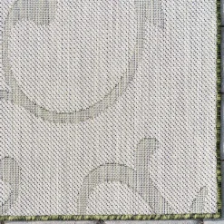 Wohnen Teppiche*Terrassen Teppich in Oliv Grün und Cremeweiß - Duran