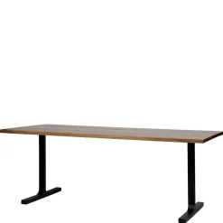 Wohnen T-Gestell Tisch in Nussbaum & Schwarz - Bastion