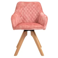 Wohnen Tisch & Samt Tischsessel - Matiano (siebenteilig)