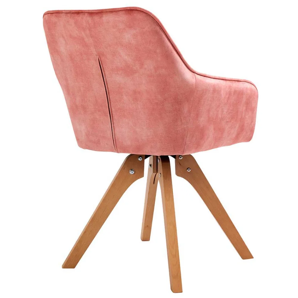 Wohnen Tisch & Samt Tischsessel - Matiano (siebenteilig)