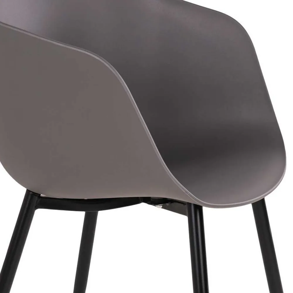 Wohnen Schwarze Möbel|Tische*Tisch & Schalenstühle Set - Vigadru (fünfteilig)