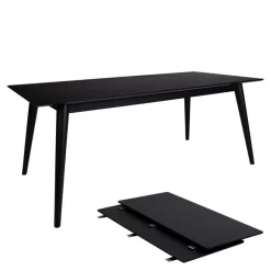 Wohnen Schwarze Möbel|Tische*Tisch & Schalenstühle Set - Vigadru (fünfteilig)