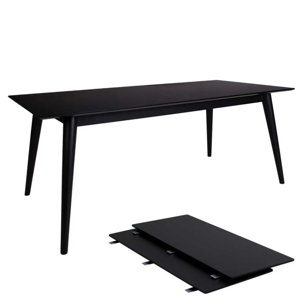 Wohnen Schwarze Möbel|Tische*Tisch & Schalenstühle Set - Vigadru (fünfteilig)