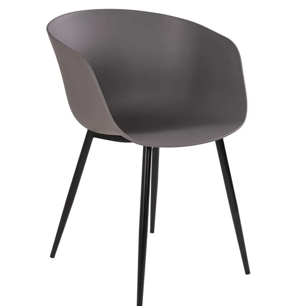 Wohnen Schwarze Möbel|Tische*Tisch & Schalenstühle Set - Vigadru (fünfteilig)