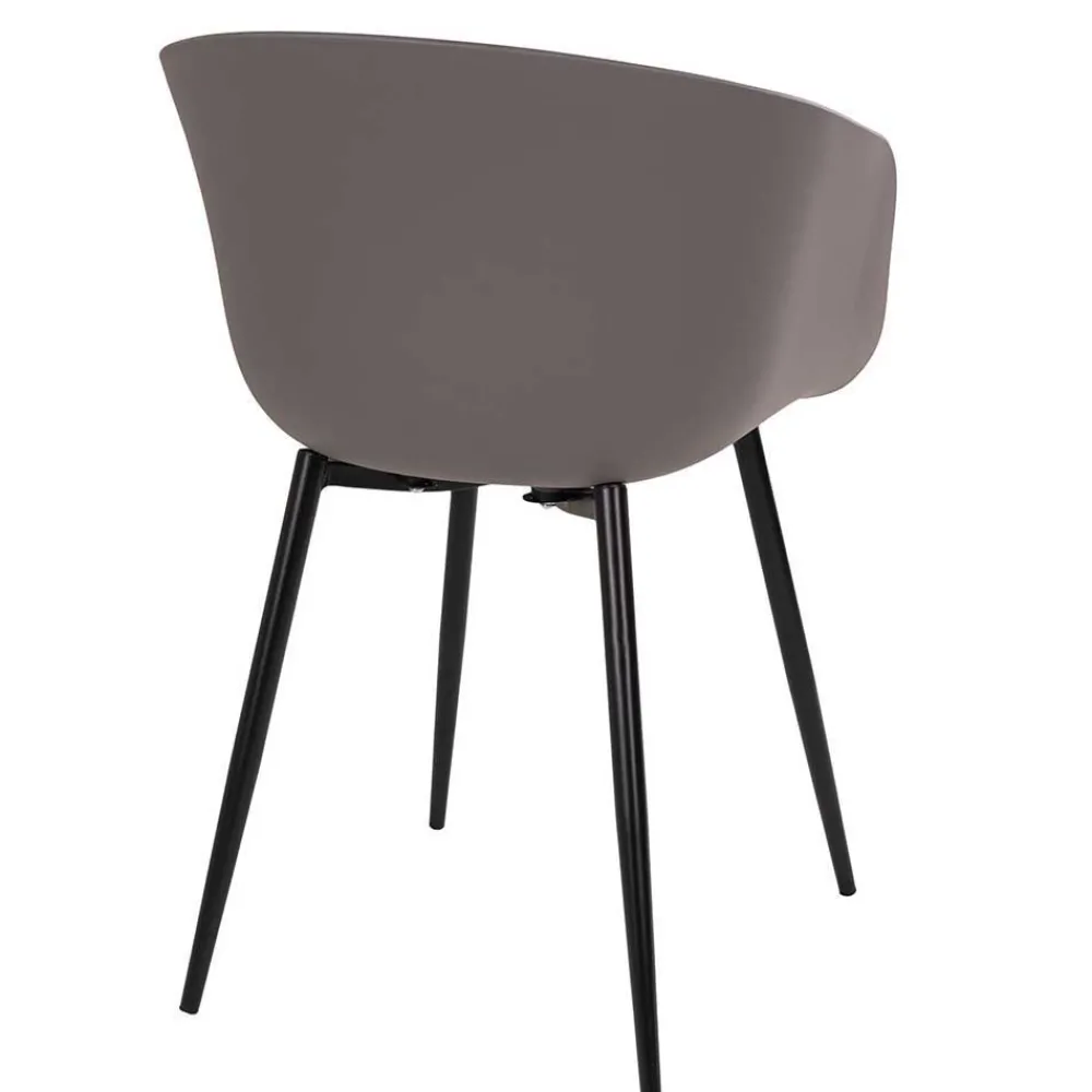 Wohnen Schwarze Möbel|Tische*Tisch & Schalenstühle Set - Vigadru (fünfteilig)