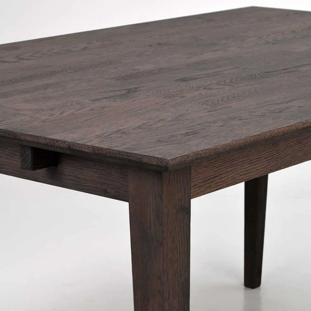 Wohnen Skandinavische Möbel|Naturholzmöbel*Tisch aus Eiche Massivholz in Dunkelbraun - Lomarios