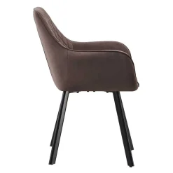 Wohnen Tischgruppe in Braun mit Schwarz - Bruce (fünfteilig)