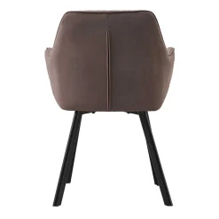 Wohnen Tischgruppe in Braun mit Schwarz - Bruce (fünfteilig)