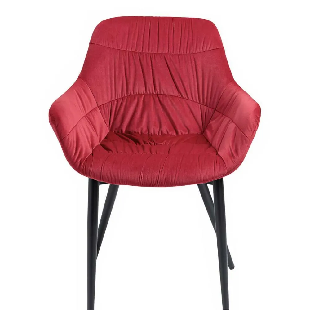 Wohnen Sitzgruppe|Küchen-Essgruppen*Tischgruppe mit vier roten Stühlen - Syrec (fünfteilig)