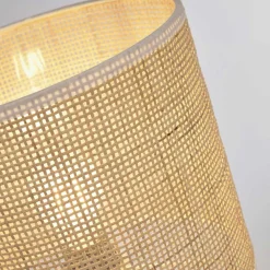 Wohnen Tischleuchte aus Bambus Geflecht in Beige - Veromica