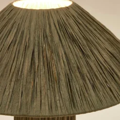 Wohnen Rattanmöbel|Lampen & Leuchten*Tischleuchte in Graugrün aus Raffia - Dasanti