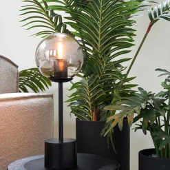 Wohnen Tischleuchte mit getöntem Glas Kugelschirm - Sophia