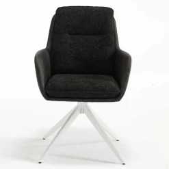 Wohnen Wohnzimmerstühle*Tischsessel in Anthrazit und Weiß - Garrysa (2er Set)